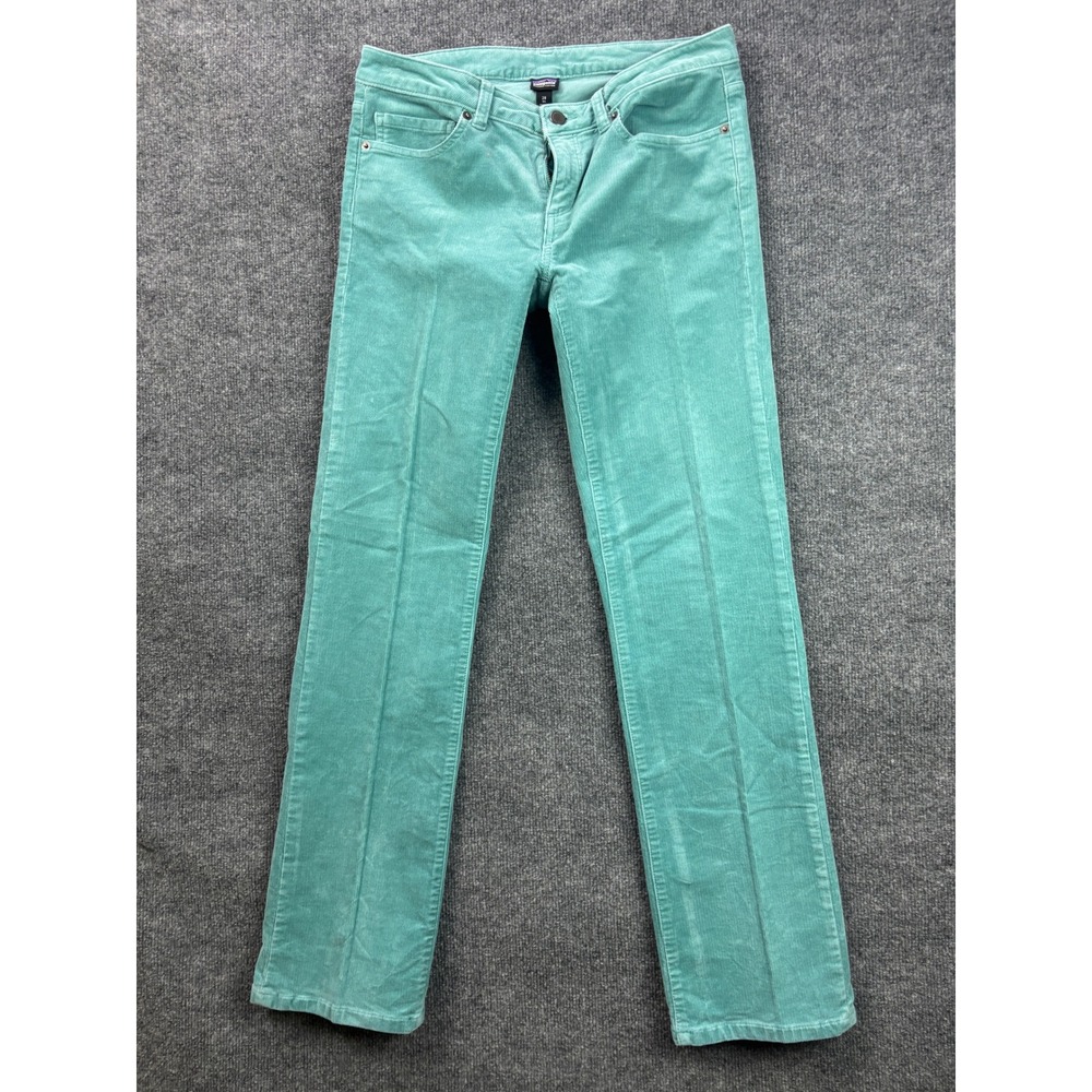 Patagonia Corduroy Pants Womens 28 Seafoam Green Organic Cotton Straight Leg